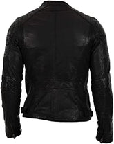 Classyak Men's Motorcycle Fashion Real Leather Jacket